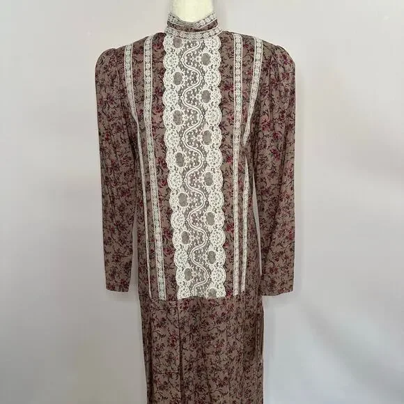 Gunne Sax by Jessica McClintock Vintage Floral Prairie /Cottagecore Dress NWT - Picture 1 of 8